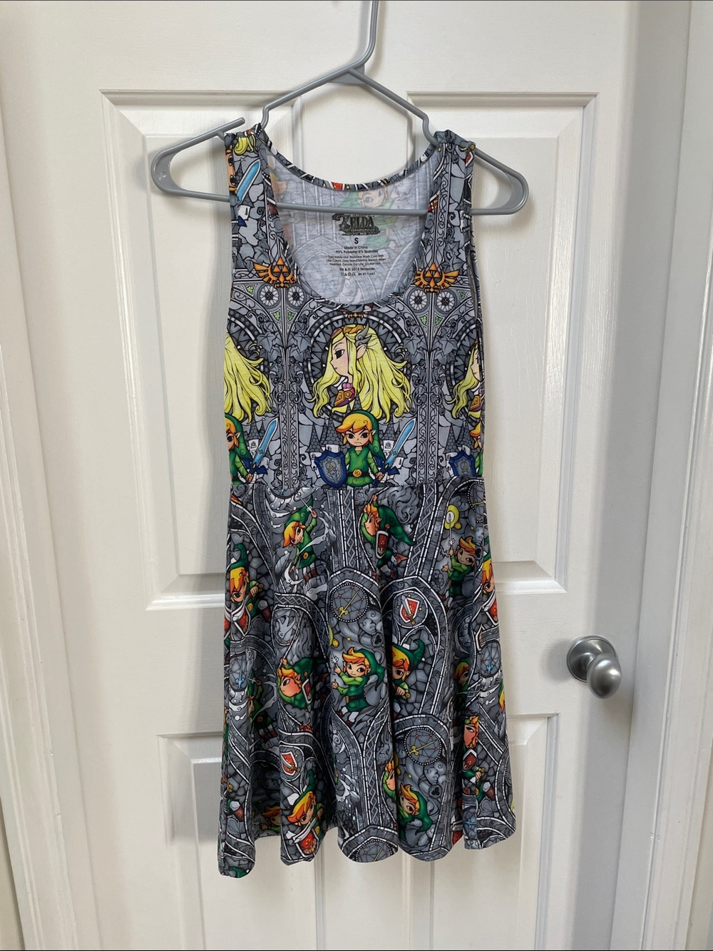 Fantasy Character Women’s Tank Dress in Grey and Green